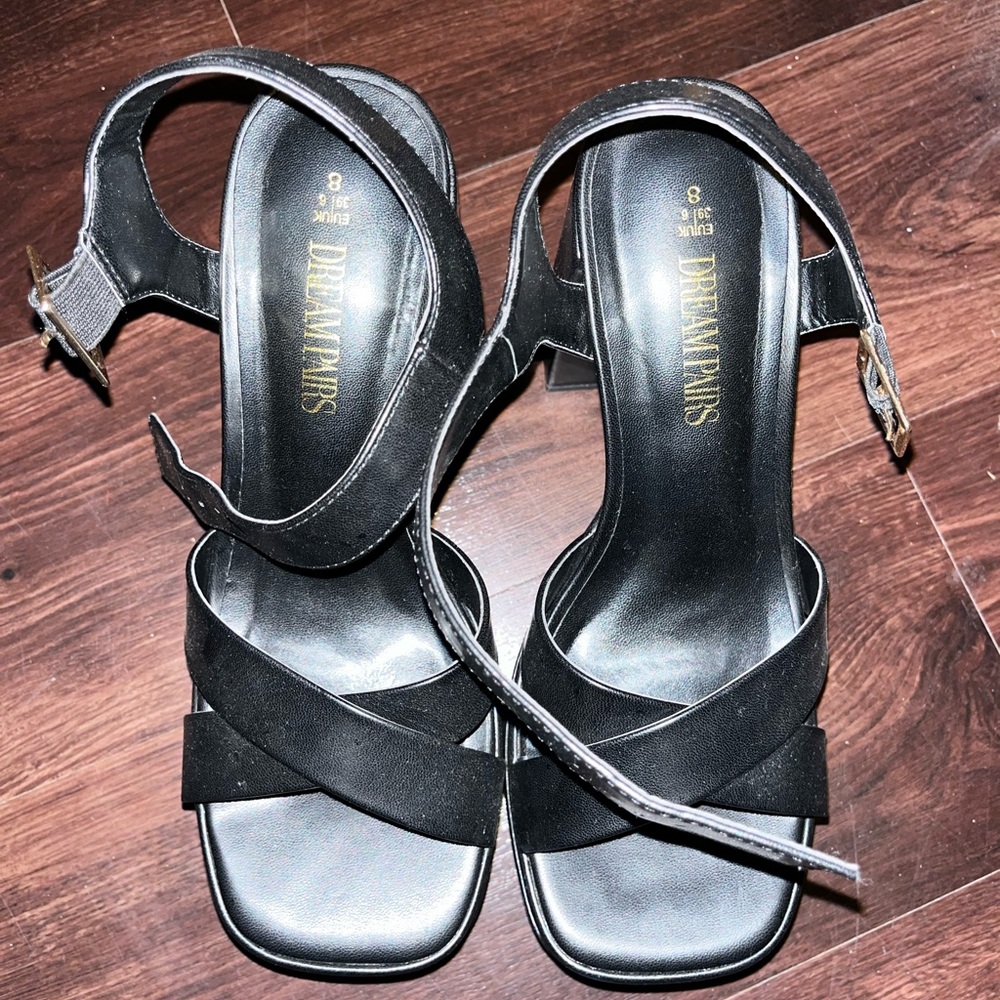 DREAM PAIRS Women's Platform Chunky Heels
